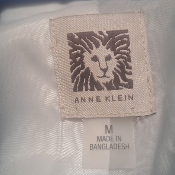 Anne Klein Black And White Long Sleeve One Button Women's Blazer Size M - Picture 7 of 8